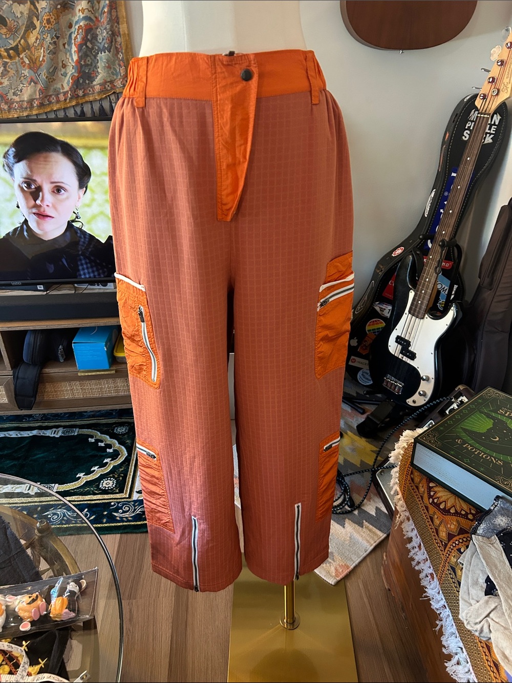 Free People Cargo Pants with Contrast Trim